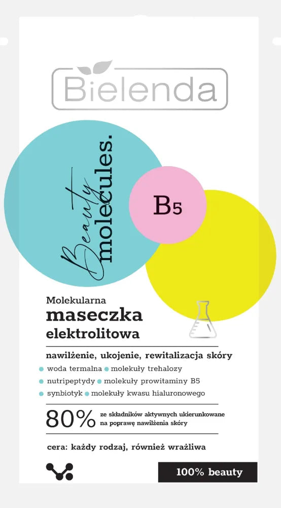 Bielenda Beauty Molecules.Molekulinė elektrolitų kaukė - visiems odos tipams 8g - Kosmetika