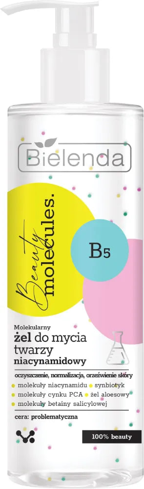Bielenda Beauty Molecules. Molekulinis Niacinamido veido prausiklis - probleminiai odai 195ml - Kosmetika