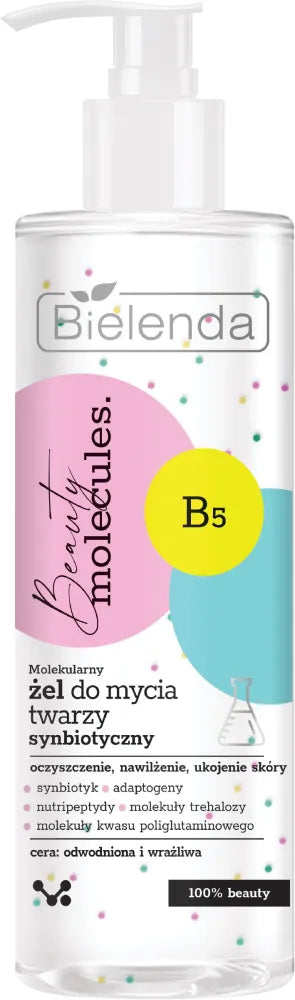 Bielenda Beauty Molecules. Molekulinis veido prausiklis - dehidratuotai ir jautriai odai 195g - Kosmetika
