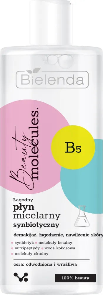 Bielenda Beauty Molecules. Švelni micelinė synbiotinė skystis - jautriai ir dehidratuotai odai 500ml - Kosmetika