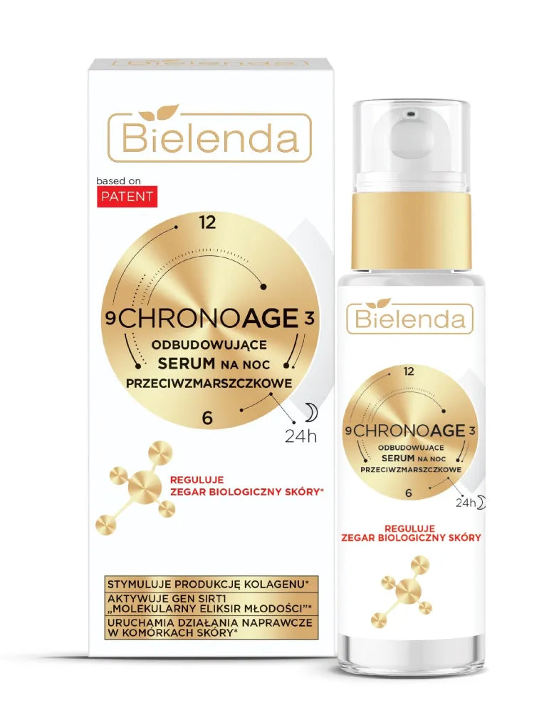 BIELENDA Chrono Age 24h Regeneruojantis Anti-Raukšlių Serumas Nakčiai 30ml - Kosmetika