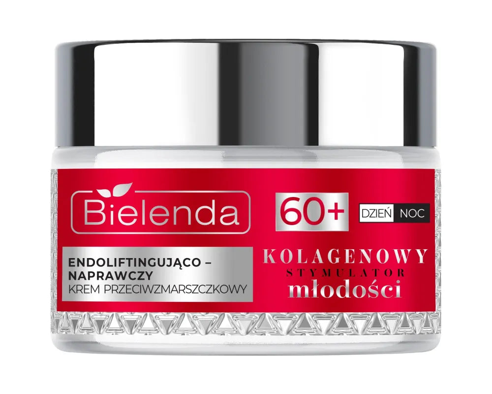 BIELENDA COLLAGEN SM Cream 60+ Atstatantis anti-raukšlių dieninis naktinis 50ml - Kosmetika