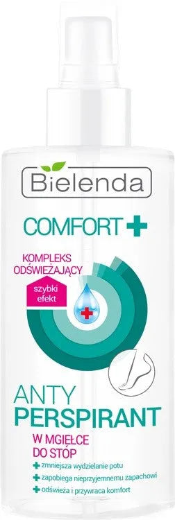 Bielenda Comfort + Antiperspirantas purškiklis kojoms 150ml - Kosmetika