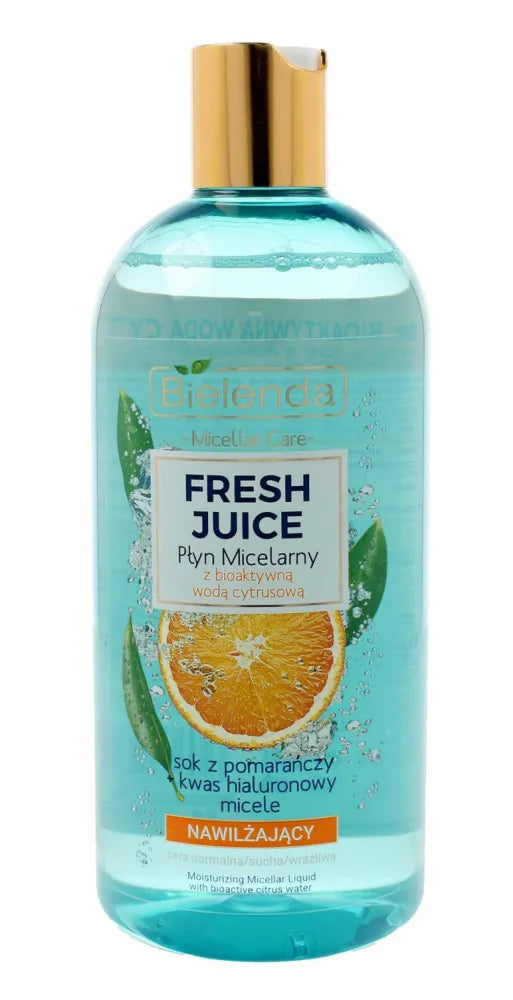 Bielenda Fresh Juice Micellar Cleansing Water Drėkinantis su Citrusų Vandeniu Apelsinų 500ml - Kosmetika