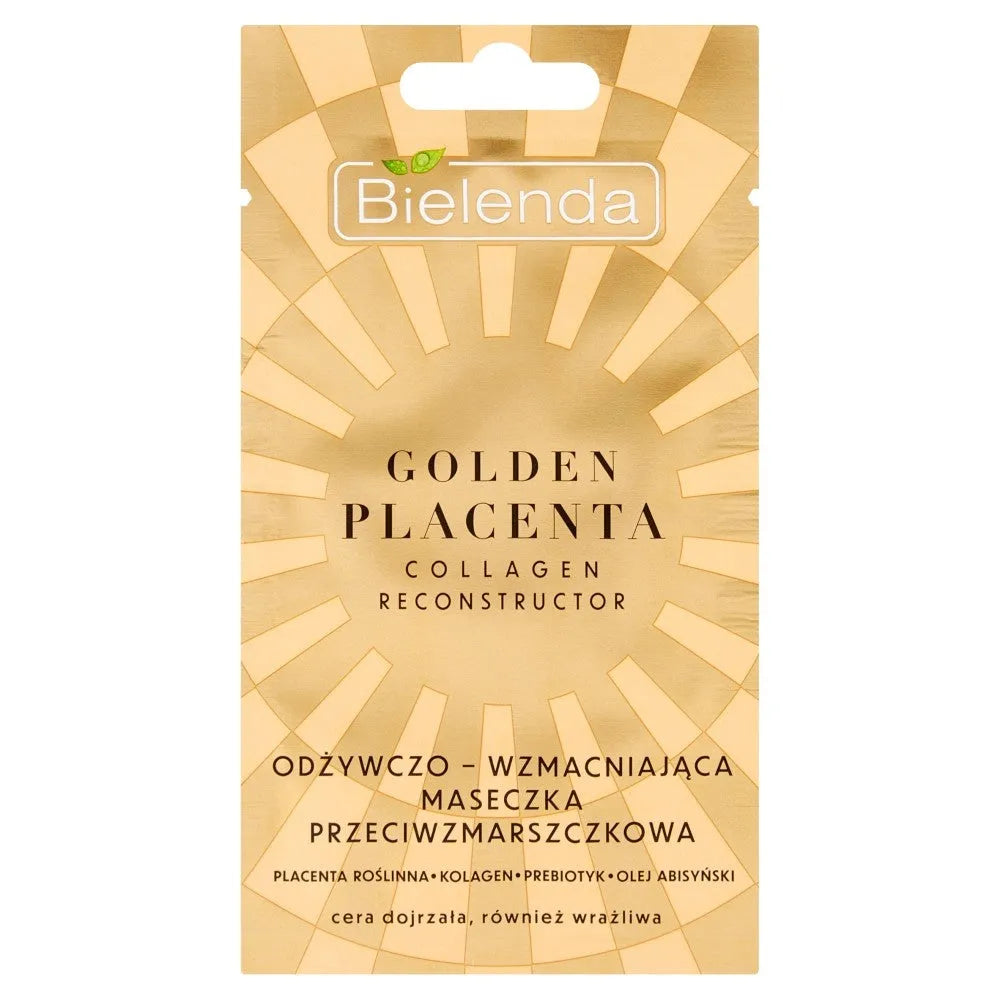 Bielenda Golden Placenta Maitinanti ir Stiprinanti Anti-Raukšlių Kaukė 8ml - Kosmetika
