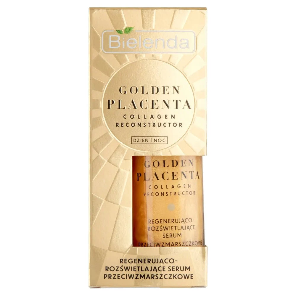 Bielenda Golden Placenta Regeneruojantis Šviesinantis Anti-raukšlių Serumas dienai ir nakčiai 30g - Kosmetika
