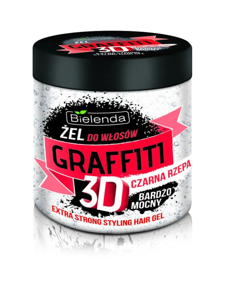Bielenda Graffiti 3D plaukų gelis su juodąja ridika - labai stiprus 250g - Kosmetika
