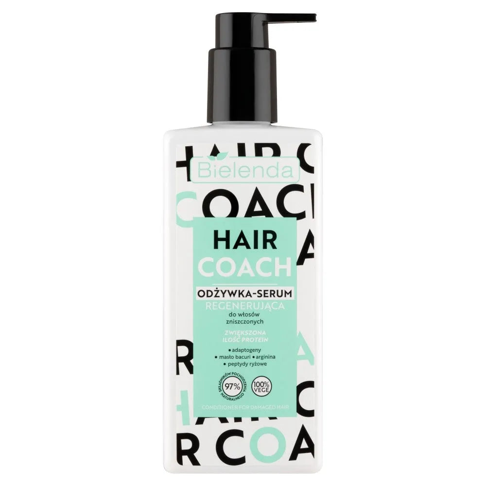 BIELENDA Hair Coach regeneruojantis kondicionierius-serumas pažeistiems plaukams 280ml - Kosmetika