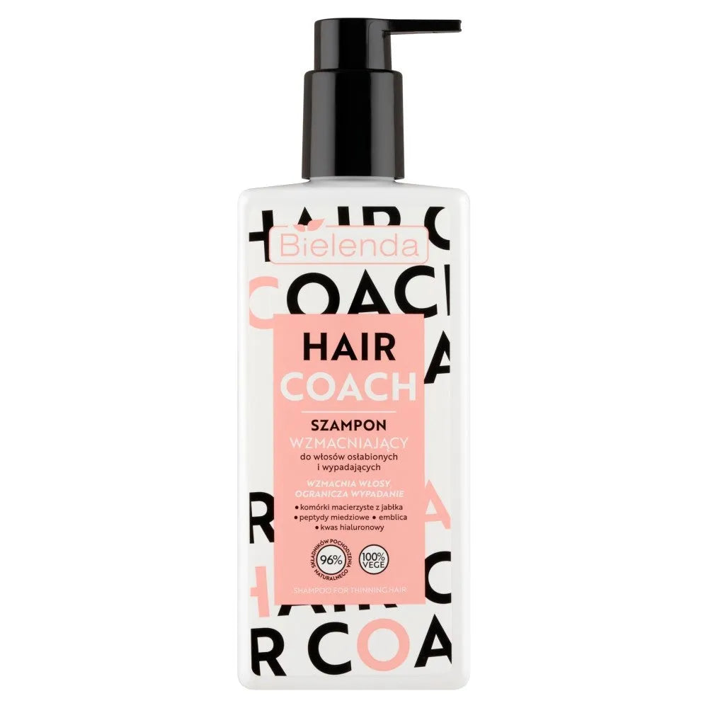 BIELENDA Hair Coach Stiprinantis šampūnas silpniems ir slenkantiems plaukams 300ml - Kosmetika