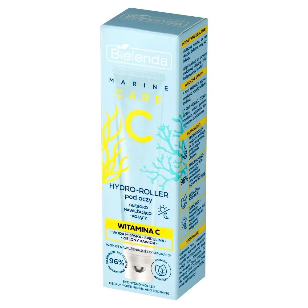 BIELENDA Marine Care C Hydro-roller for eyes giliai drėkinantis raminantis dienai ir nakčiai - Vitaminas 15 ml