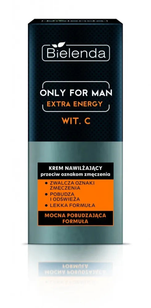 Bielenda Only for Man Extra Energy Drėkinamasis kremas prieš nuovargio požymius 50ml - Kosmetika