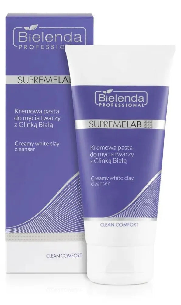 Bielenda Professional SupremeLab Clean Comfort Creamy Face Wash Pasta su Baltais Moliu 150g - Kosmetika
