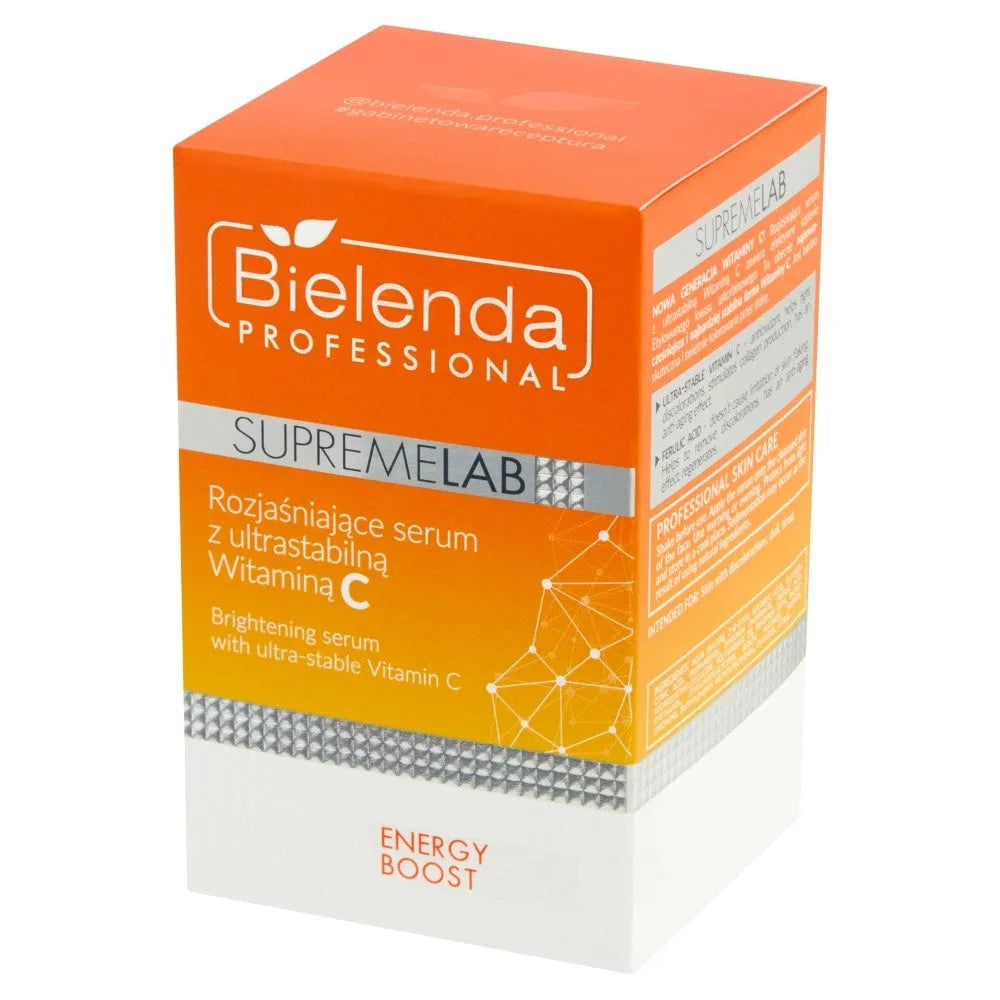 BIELENDA PROFESSIONAL Supremelab Energy Boost 4% Šviesinantis serumas su ultrastabiliu Vitaminu C 15 ml - Kosmetika