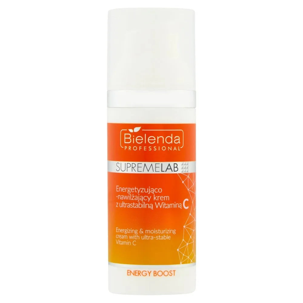 BIELENDA PROFESSIONAL Supremelab Energy Boost Energizuojanti ir drėkinanti kremas su stabilia vitaminu C 50 ml