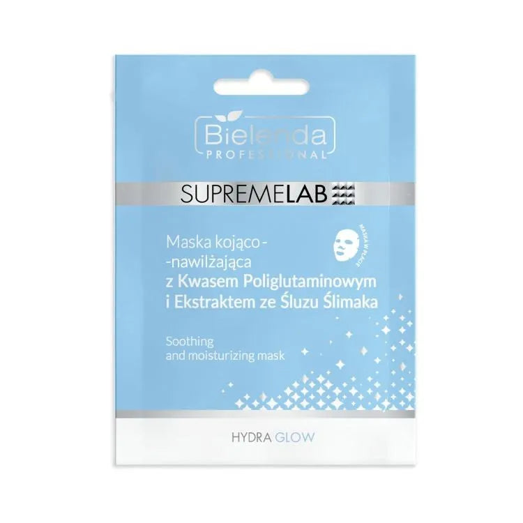 BIELENDA PROFESSIONAL Supremelab Hydra Glow Raminanti ir drėkinanti veido kaukė - lapas - Kosmetika