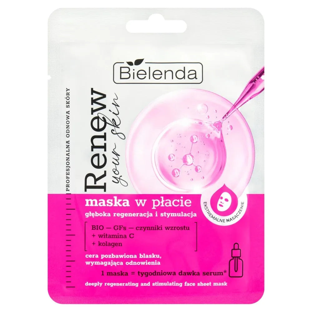 BIELENDA RENEW YOUR SKIN Regeneracijos ir stimuliacijos kaukė - Kosmetika