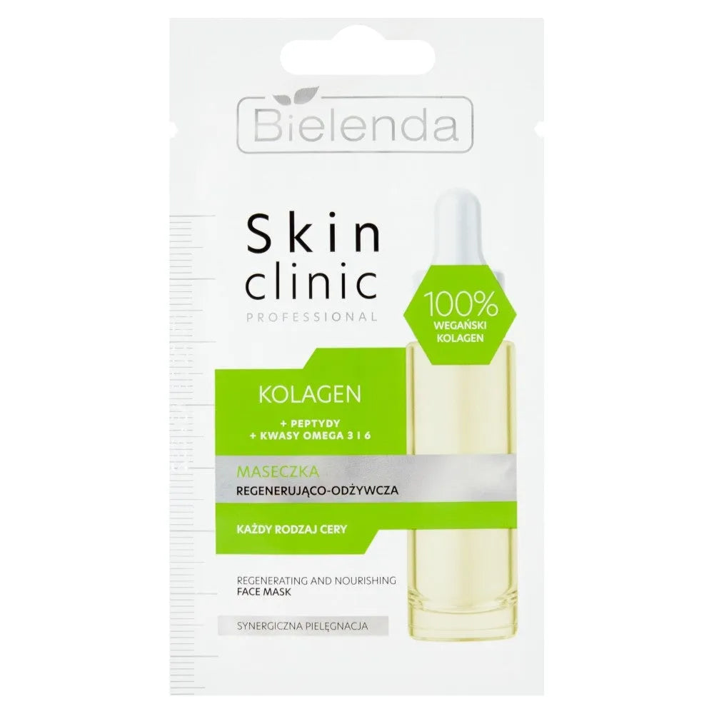 Bielenda Skin Clinic Professional Kolageno regeneruojanti ir maitinanti kaukė 8g - Kosmetika
