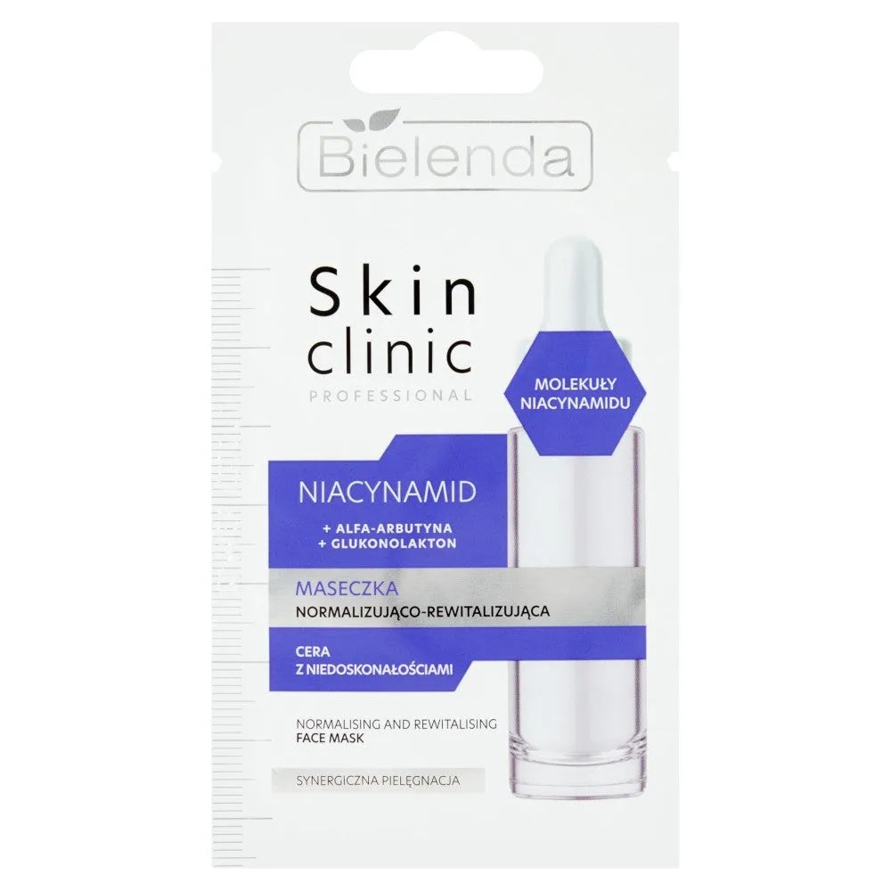 Bielenda Skin Clinic Professional Niacinamide Normalizuojanti ir atgaivinanti kaukė 8g - Kosmetika