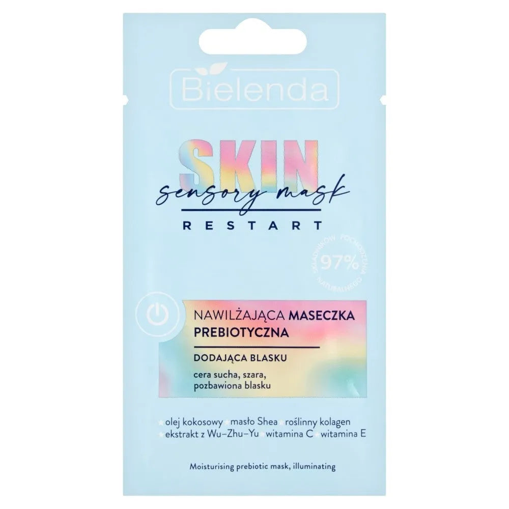 Bielenda Skin Restart Sensory Mask Drėkinanti Prebiotinė Kaukė - suteikianti blizgesį 8g - Kosmetika