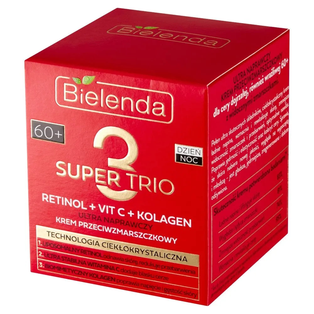 Bielenda Super Trio 60+ Ultra Repairing Anti-Wrinkle Cream for Day and Night 50ml - Kosmetika