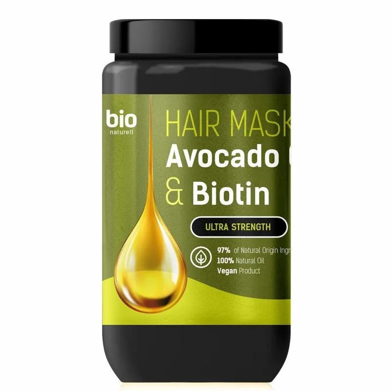 BIO NATURELL Avokadų aliejus ir biotinas plaukų kaukė 946 ml - Kosmetika