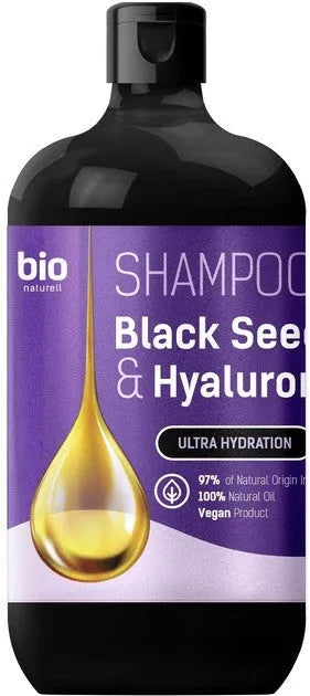BIO NATURELL Black Seed Oil & Hyaluronic Acid Šampūnas visiems plaukų tipams 946 ml - Kosmetika