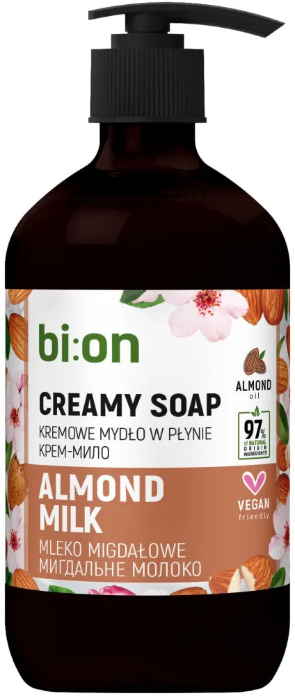 BIO NATURELL Cream liquid soap with pump Almond 473 ml - Higiena