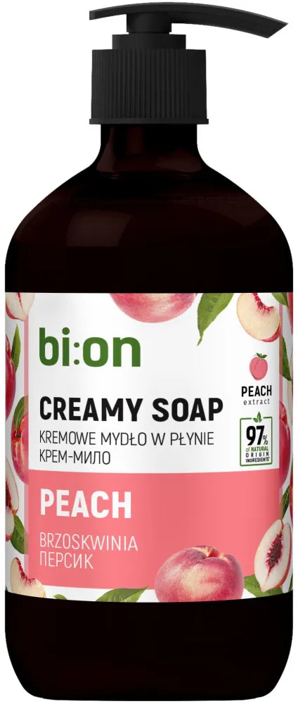 BIO NATURELL Creamy liquid soap with pump Peach 473 ml - Higiena