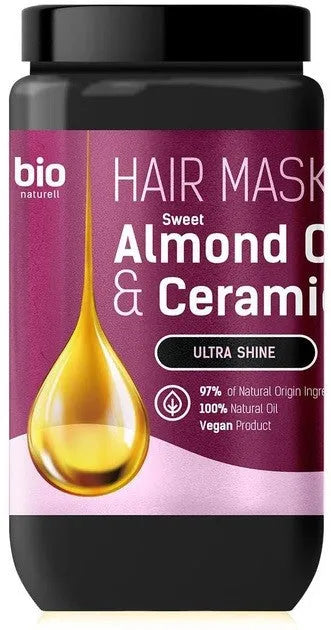 BIO NATURELL Saldžiųjų migdolų aliejus ir ceramidų plaukų kaukė 946 ml - Kosmetika