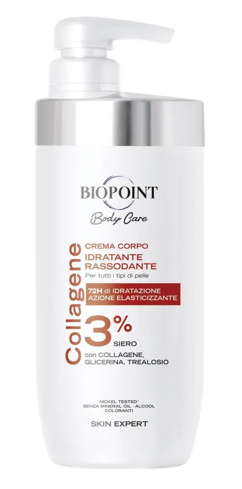 BIOPOINT Kūno priežiūra Drėkinamasis kremas su kolagenu 3 % 500 ml - Kosmetika