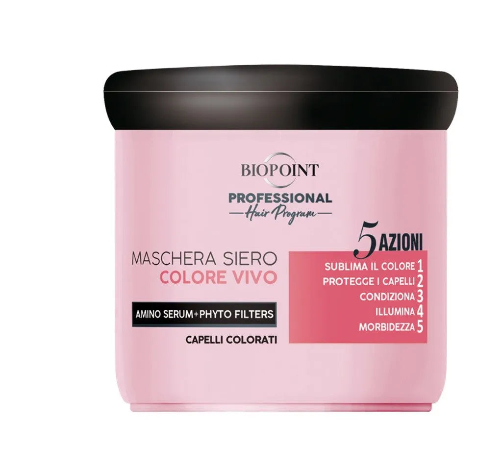 BIOPOINT Profesionalus plaukų priežiūros rinkinys Spalvą stiprinanti kaukė dažytiems plaukams 400 ml - Kosmetika