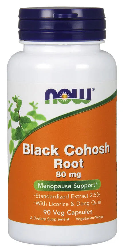 Black Cohosh Root 80mg - 90 vcaps - NOW Foods - Papildai