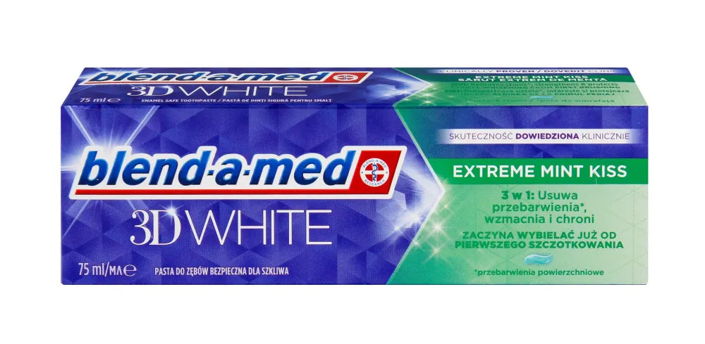 BLEND-A-MED 3D White Extreme Mint Kiss Whitening Toothpaste 75 ml. - Higiena