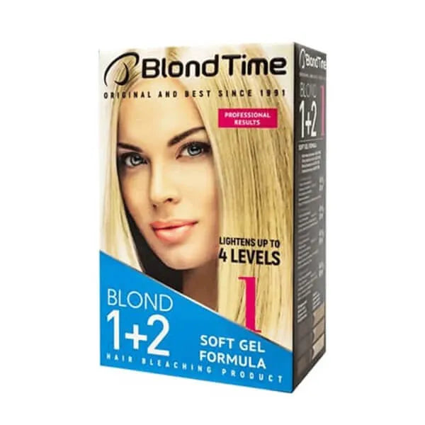 BLOND TIME 1 Lightener for hair up to 4 tones - Blonde 1 + 2 120 ml. - Kosmetika