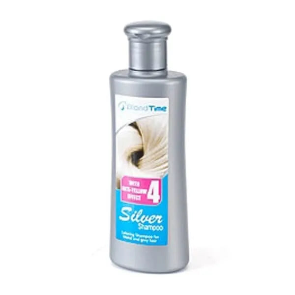 BLOND TIME 4 Silver Coloring Shampoo for Bleached and Gray Hair + Anti-Yellow Effect 150 ml. - Kosmetika