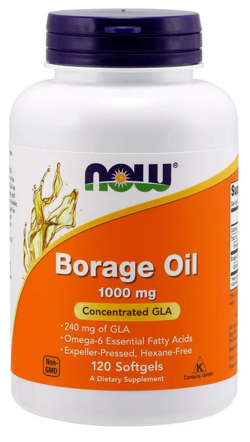 Borage Oil 1000mg - 120 softgels - NOW Foods - Papildai
