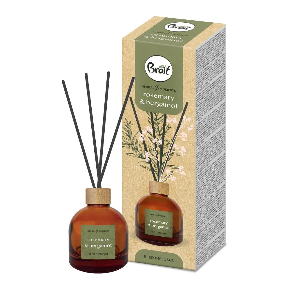 BRAIT Herbal Moments Rosemary & Bergamot Fragrance sticks 100 ml - Medicinos ir slaugos prekės