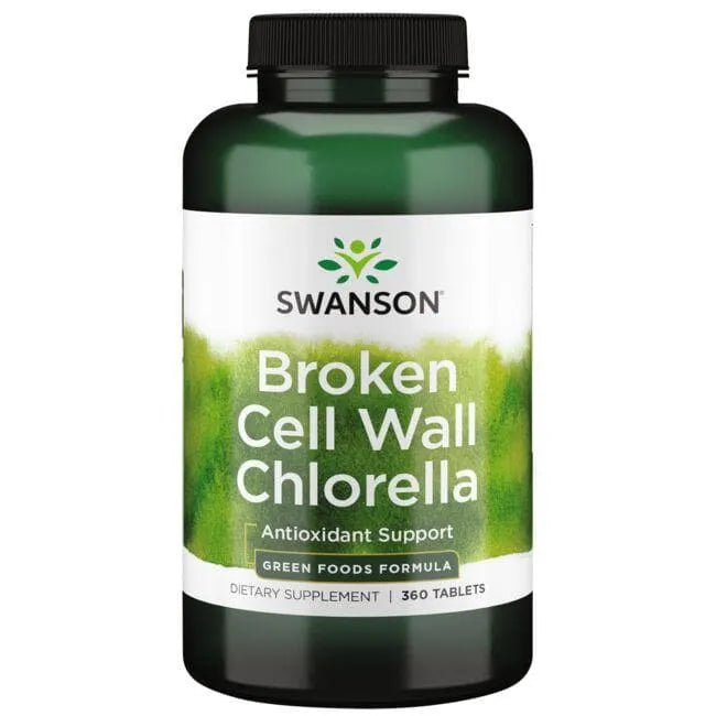 Broken Cell Wall Chlorella - N360 - Gniuždytų sienelių chlorelės - Swanson - Papildai