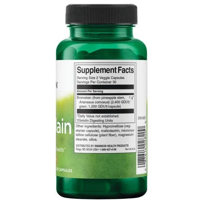 Bromelain - 500 mg - N60 - Bromelainas - Swanson - Papildai