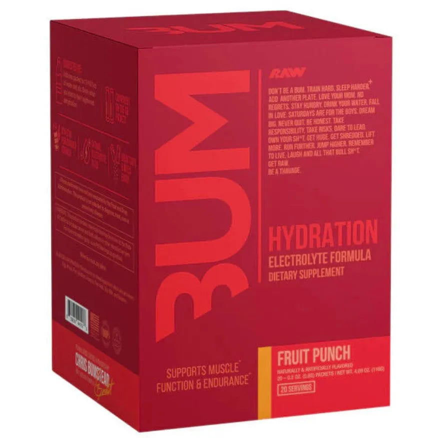 Bum Hydration Fruit Punch - 20 x 5.8g - Raw Nutrition - Sporto papildai