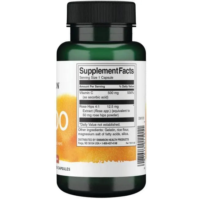 C-500 - Vitamin C - 500 mg - N100 - Swanson - Papildai