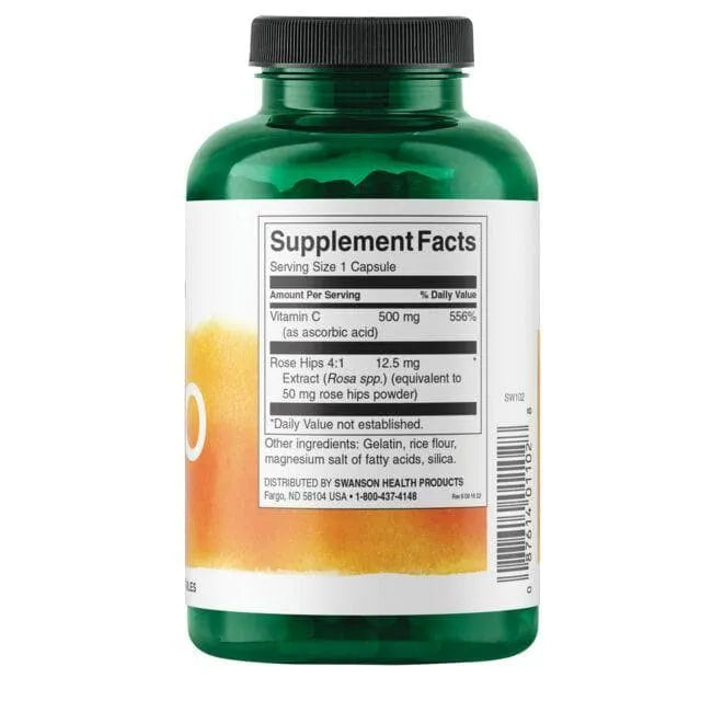 C-500 - Vitamin C - 500 mg - N250 - Swanson - Papildai