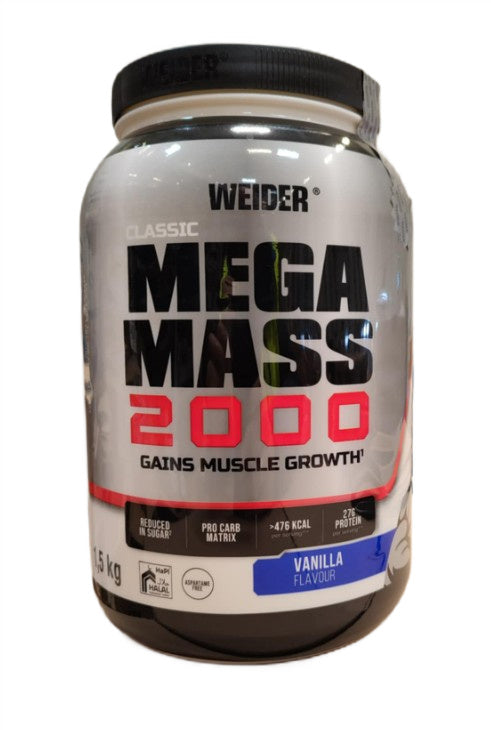 Mega Mass 2000, Vanilla - 1500g - Weider