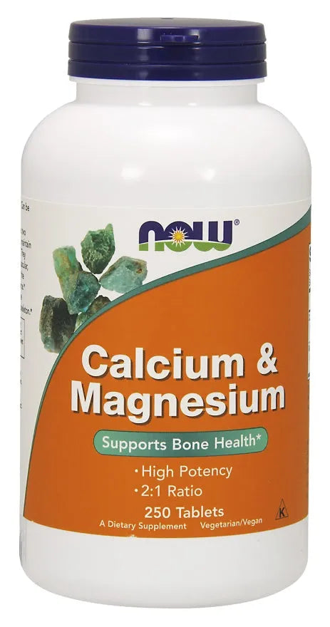 Calcium & Magnesium - 250 tablets - NOW Foods - Papildai