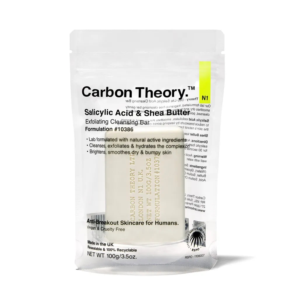 CARBON THEORY Salicylic Acid & Shea Butter Šveičiamoji Muilas su Salicilo Rūgštimi - Kosmetika