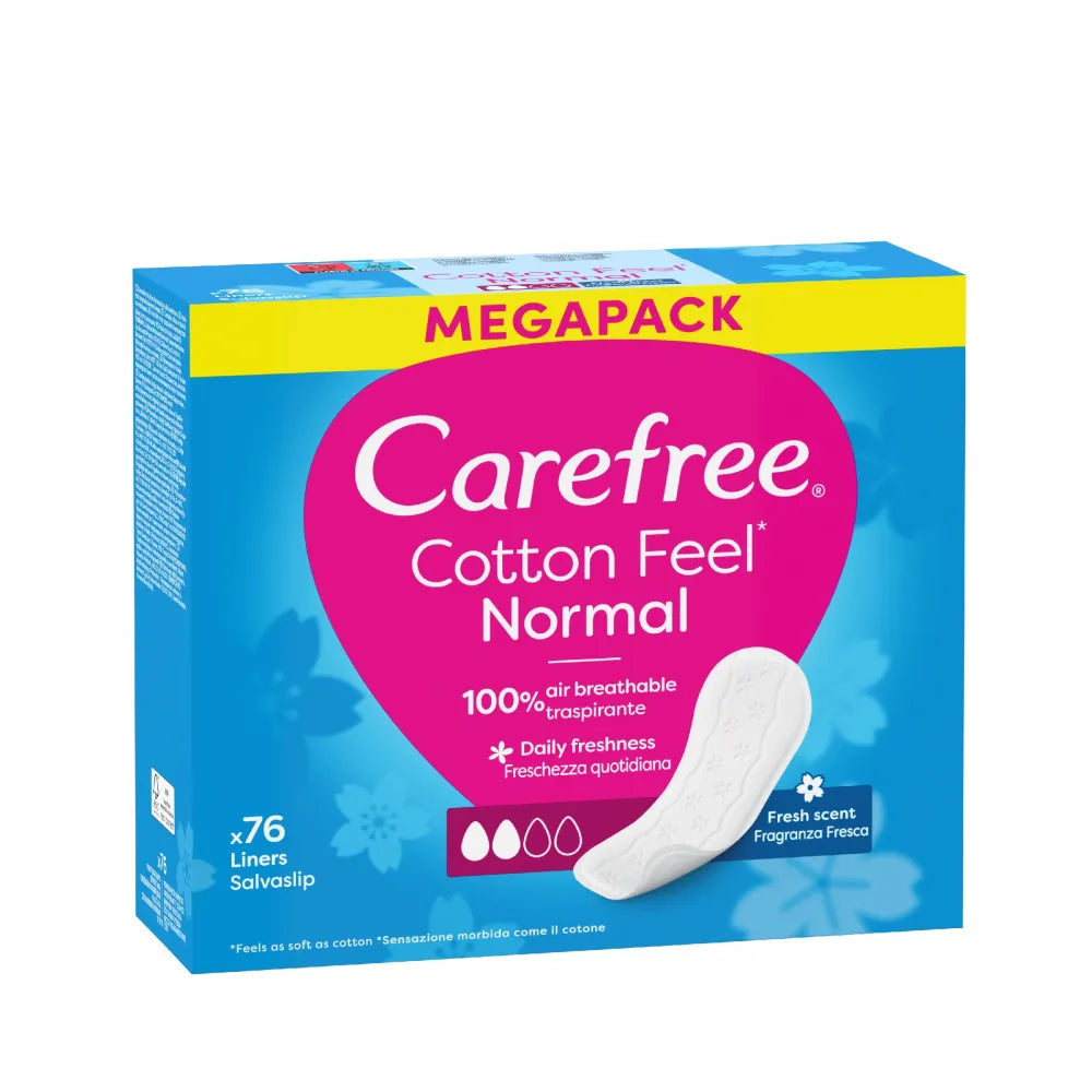 CAREFREE Cotton Feel Fresh Scent- normal sanitary pads 1op.76pcs - Higiena