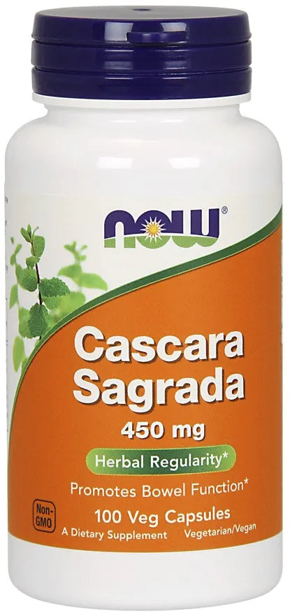 Cascara Sagrada 450mg - 100 vcaps - NOW Foods - Papildai