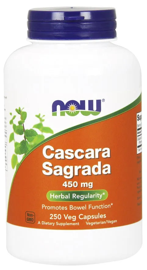Cascara Sagrada 450mg - 250 vcaps - NOW Foods - Papildai