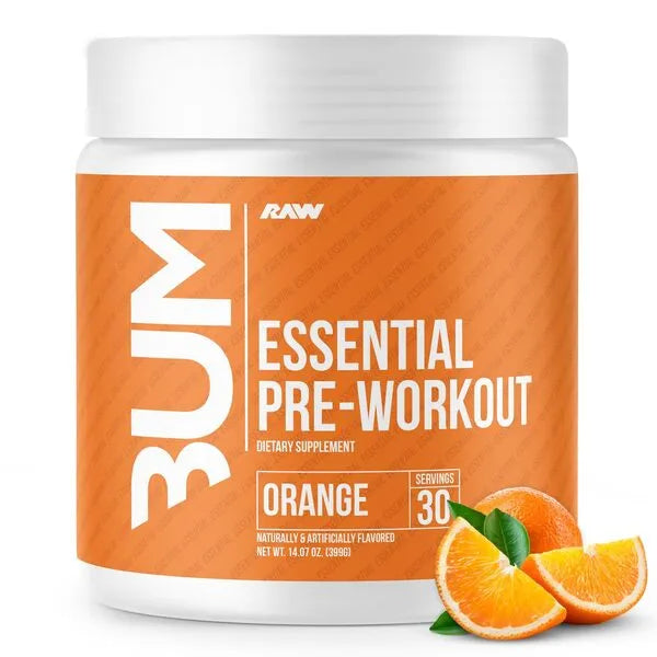 CBUM Essential Pre-Workout Orange - 399g - Raw Nutrition - Sporto papildai