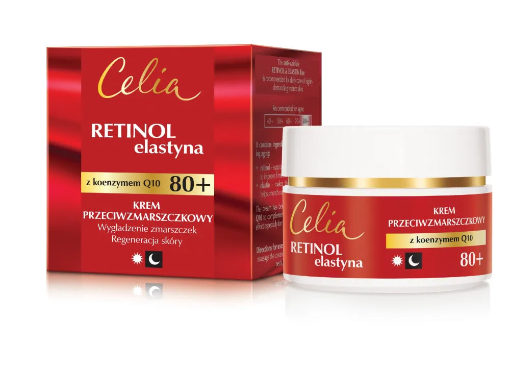 CELIA Retinol Elastin Anti-Wrinkle Cream 80+ dienai ir nakčiai 50 ml - Kosmetika